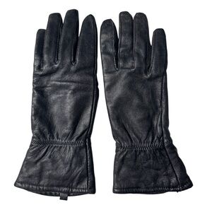 Pario Goatskin Leather Gloves – Black Size 7 (Small) Old Money Sophisticated